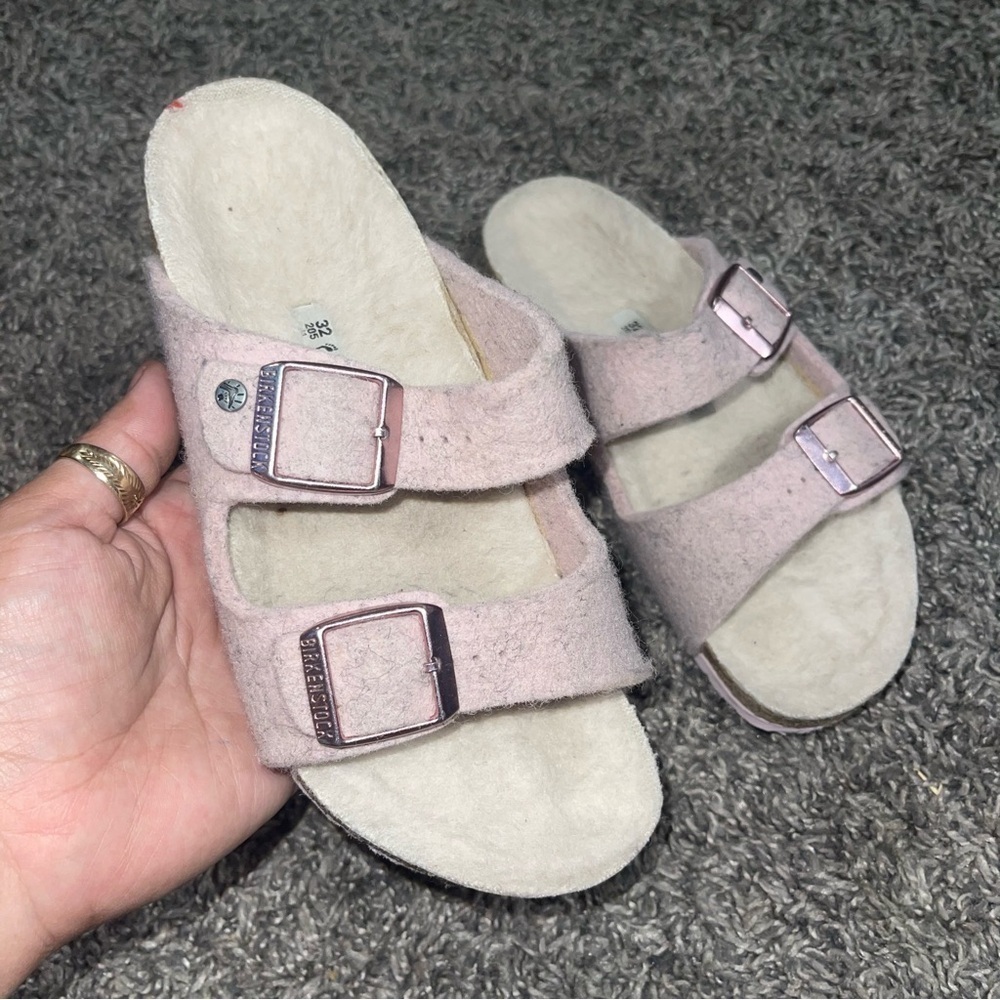 Birkenstock Women's Arizona Rivet Wool Shearling Sandals Sz 32